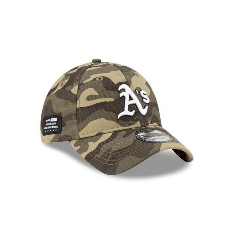 MLB Oakland Athletics Armed Forces Weekend 9Twenty Adjustable (NHH8340) - Green New Era Caps